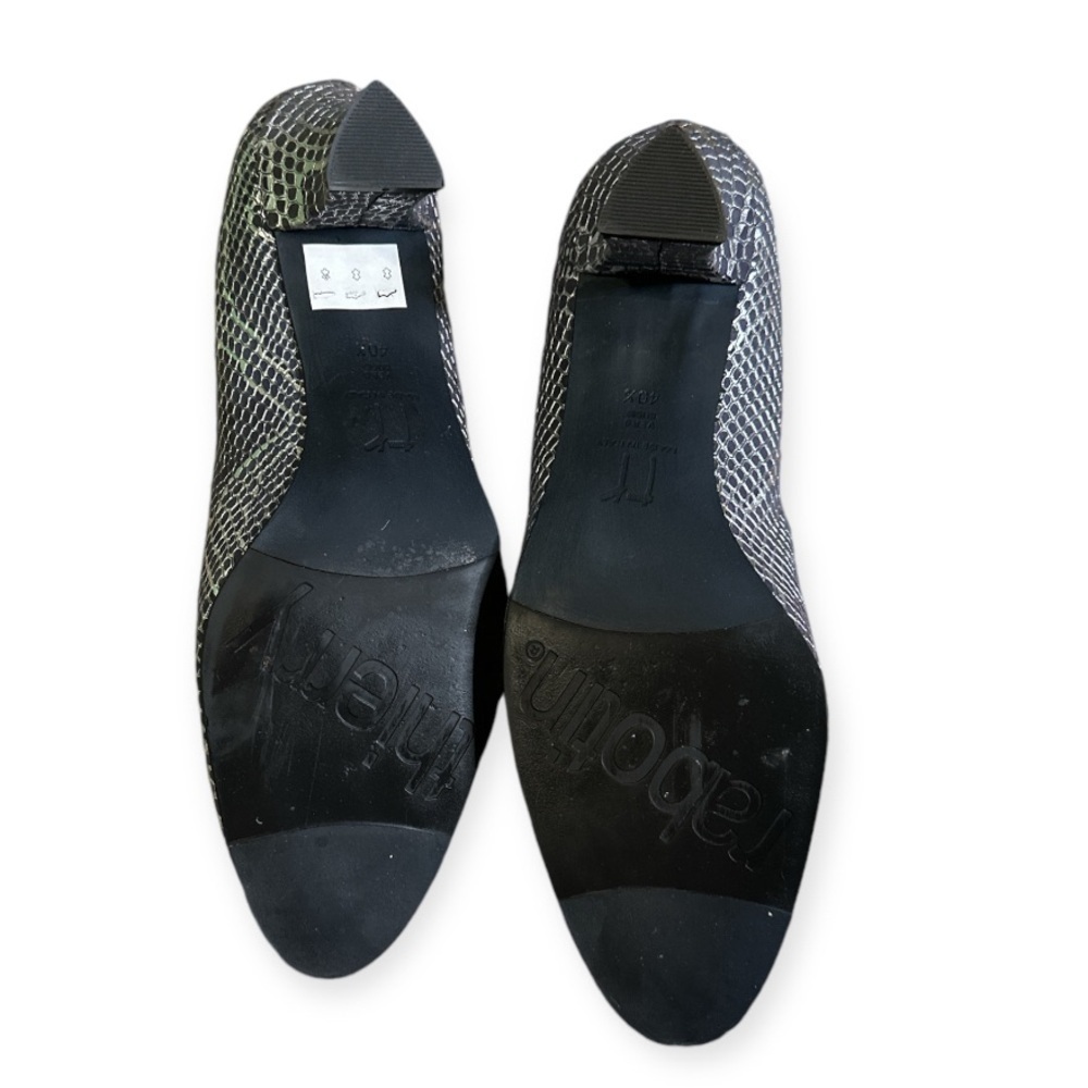 Thierry Rabotin Snake Print Slate Blue/Silver Pumps 10 - Picture 8 of 8